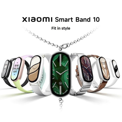 Original Xiaomi Smart Band 10, 1.72 inch AMOLED Screen 5ATM Waterproof Smart Watch, Support Blood Oxygen / Heart Rate Monitor, Smart Band 10 Black