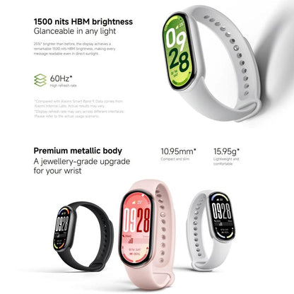 Original Xiaomi Smart Band 10, 1.72 inch AMOLED Screen 5ATM Waterproof Smart Watch, Support Blood Oxygen / Heart Rate Monitor, Smart Band 10 Black