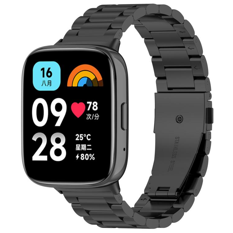 Tri-beads Flat Buckle Titanium Alloy Watch Band, For Xiaomi Band 10 Pro / Redmi Watch 6, For Xiaomi Band 9 / 8, For Redmi Watch 3 Lite / 3 Active
