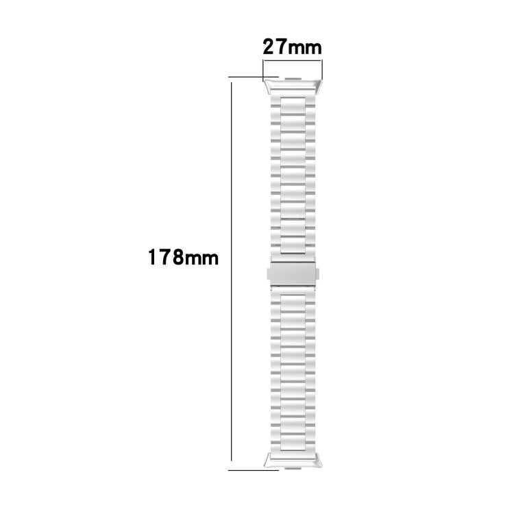 Tri-beads Flat Buckle Titanium Alloy Watch Band, For Xiaomi Band 10 Pro / Redmi Watch 6, For Xiaomi Band 9 / 8, For Redmi Watch 3 Lite / 3 Active