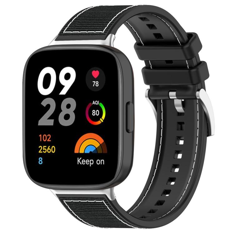 xDfind Hybrid Nylon Braid Silicone Watch Band, For Xiaomi Band 9 Pro/Redmi Watch6/5/4 20mm, For Redmi Watch 3 Active/Watch 3 Lite 20mm, For Redmi Watch 3 20mm