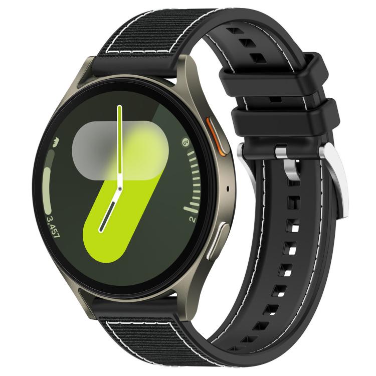 xDfind Hybrid Nylon Braid Silicone Watch Band, For Samsung Galaxy Watch Ultra/Ultra 2025 22mm, For Samsung Galaxy Watch 7 / 6 / 5 / FE 20mm, For Samsung Galaxy Fit3 SM-R390 18mm