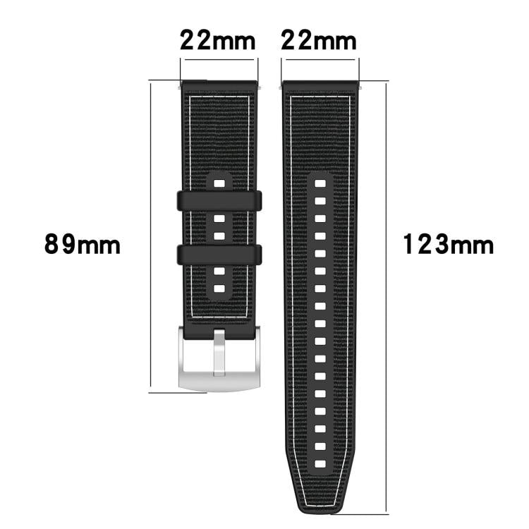 xDfind Hybrid Nylon Braid Silicone Watch Band, For Samsung Galaxy Watch Ultra/Ultra 2025 22mm, For Samsung Galaxy Watch 7 / 6 / 5 / FE 20mm, For Samsung Galaxy Fit3 SM-R390 18mm