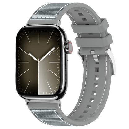 xDfind Hybrid Nylon Braid Silicone Watch Band, For Apple Watch 42 / 44 / 45 / 46 / 49mm 22mm, For Apple Watch 38 / 40 / 41 / S10 42mm 20mm