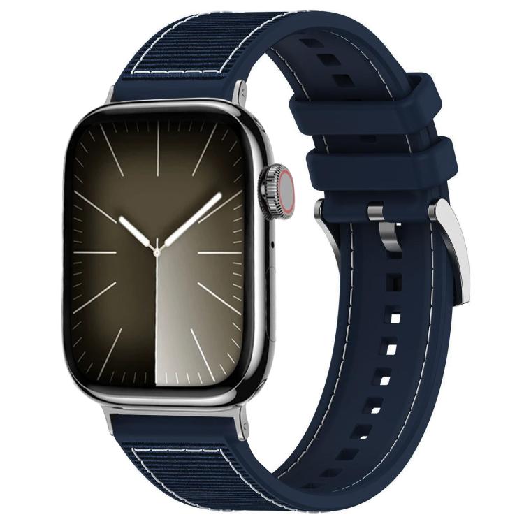 xDfind Hybrid Nylon Braid Silicone Watch Band, For Apple Watch 42 / 44 / 45 / 46 / 49mm 22mm, For Apple Watch 38 / 40 / 41 / S10 42mm 20mm