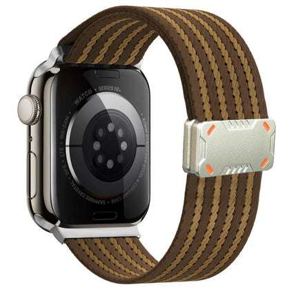 Mecha Armor Magnetic Buckle Nylon Watch Band, For Apple Watch 46mm / 49mm / 45mm / 44mm, For Apple Watch 42mm / 41mm / 40mm / 38mm