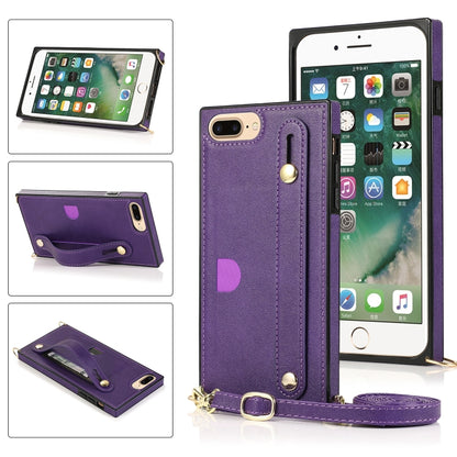 Wrist Strap PU+TPU Shockproof Protective Case with Crossbody Lanyard & Holder & Card Slot, For iPhone 6, For iPhone 7 / 8 / SE 2020, For iPhone 6 Plus, For iPhone 8 Plus / 7 Plus, For iPhone XS / X, For iPhone XR, For iPhone XS Max, For iPhone 11      ...