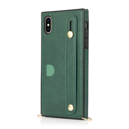 Wrist Strap PU+TPU Shockproof Protective Case with Crossbody Lanyard & Holder & Card Slot, For iPhone 6, For iPhone 7 / 8 / SE 2020, For iPhone 6 Plus, For iPhone 8 Plus / 7 Plus, For iPhone XS / X, For iPhone XR, For iPhone XS Max, For iPhone 11      ...