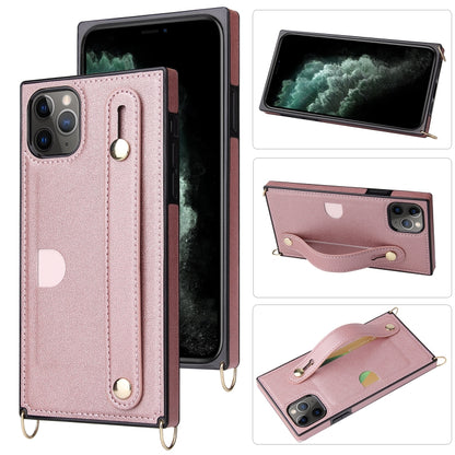 Wrist Strap PU+TPU Shockproof Protective Case with Crossbody Lanyard & Holder & Card Slot, For iPhone 6, For iPhone 7 / 8 / SE 2020, For iPhone 6 Plus, For iPhone 8 Plus / 7 Plus, For iPhone XS / X, For iPhone XR, For iPhone XS Max, For iPhone 11      ...