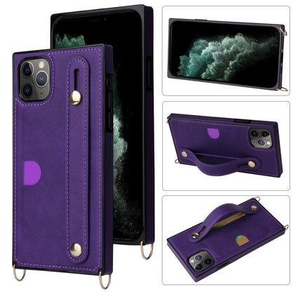 Wrist Strap PU+TPU Shockproof Protective Case with Crossbody Lanyard & Holder & Card Slot, For iPhone 6, For iPhone 7 / 8 / SE 2020, For iPhone 6 Plus, For iPhone 8 Plus / 7 Plus, For iPhone XS / X, For iPhone XR, For iPhone XS Max, For iPhone 11      ...