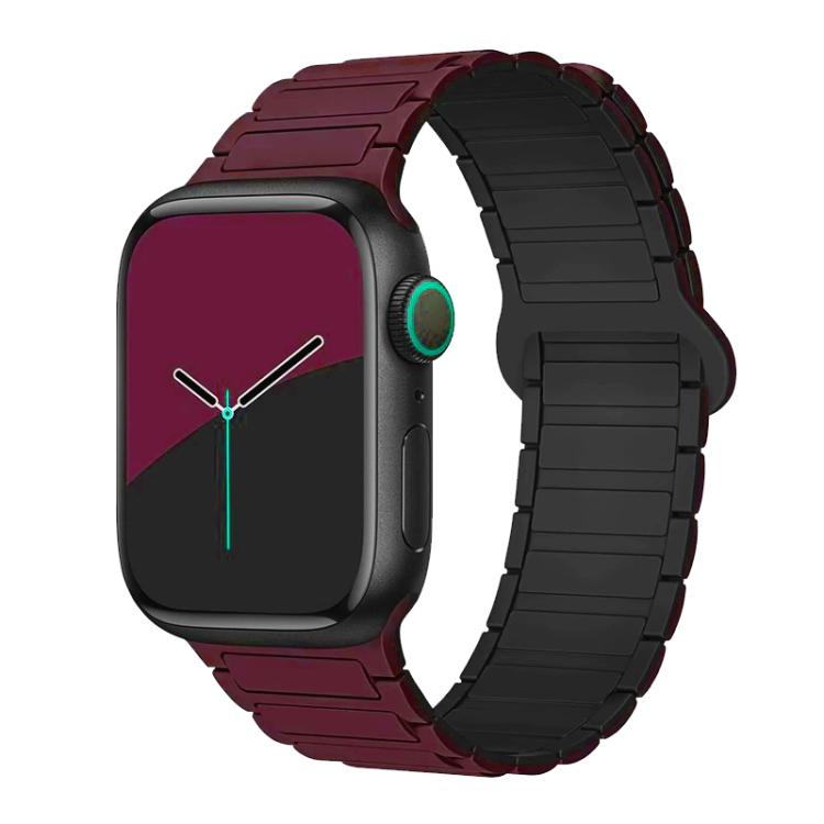 xDfind Magnetic Three-bead Silicone Watch Band, For Apple Watch 42 / 44 / 45 / 46 / 49mm, For Apple Watch 38 / 40 / 41 / S10 42mm