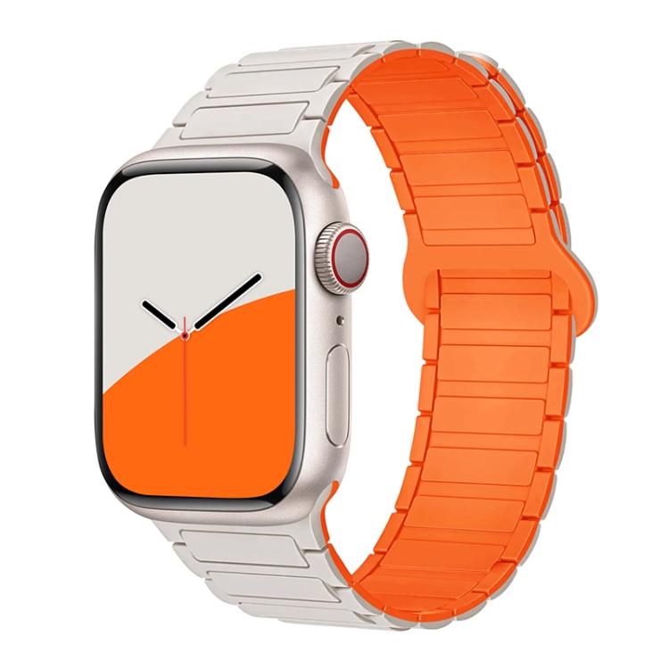 xDfind Magnetic Three-bead Silicone Watch Band, For Apple Watch 42 / 44 / 45 / 46 / 49mm, For Apple Watch 38 / 40 / 41 / S10 42mm