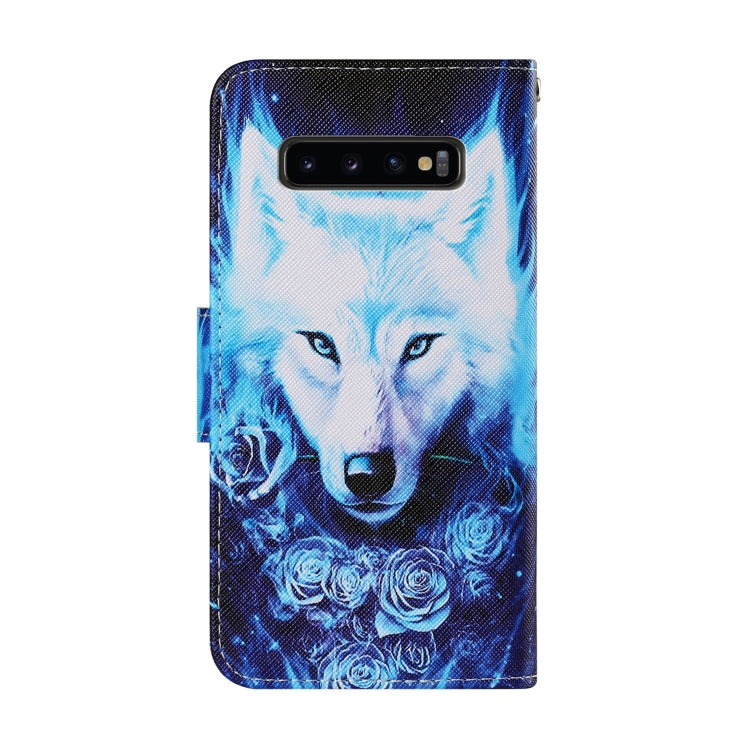 Coloured Drawing Pattern Horizontal Flip PU Leather Case with Holder & Card Slots & Wallet & Lanyard, For Samsung Galaxy S10, For Samsung Galaxy S10 Plus, For Samsung Galaxy S10e