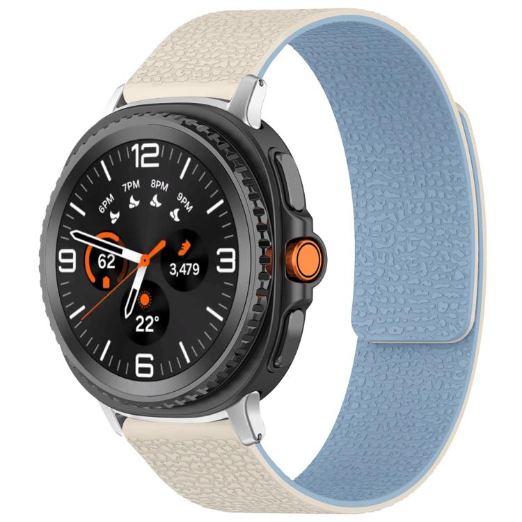 xDfind Litchi Texture Magnetic Silicone Watch Band, For Samsung Galaxy Watch Ultra/Ultra 2025, For Samsung Galaxy Watch8 / 8 Classic, For Samsung Galaxy Watch 7 / 6 / 5 / FE, For Samsung Galaxy Fit3 SM-R390