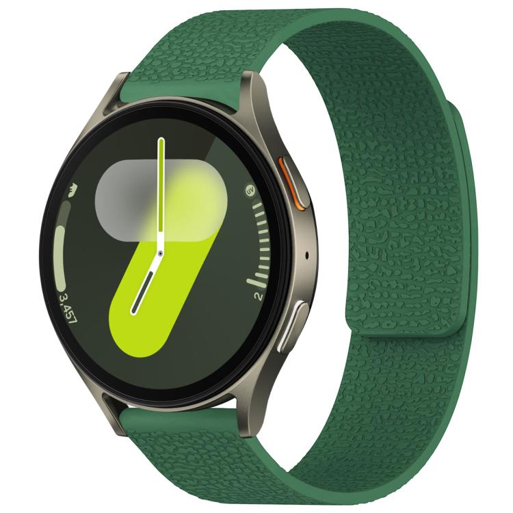 xDfind Litchi Texture Magnetic Silicone Watch Band, For Samsung Galaxy Watch Ultra/Ultra 2025, For Samsung Galaxy Watch8 / 8 Classic, For Samsung Galaxy Watch 7 / 6 / 5 / FE, For Samsung Galaxy Fit3 SM-R390