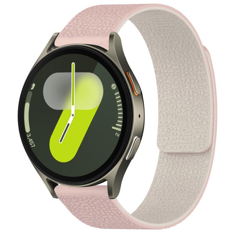 xDfind Litchi Texture Magnetic Silicone Watch Band, For Samsung Galaxy Watch Ultra/Ultra 2025, For Samsung Galaxy Watch8 / 8 Classic, For Samsung Galaxy Watch 7 / 6 / 5 / FE, For Samsung Galaxy Fit3 SM-R390