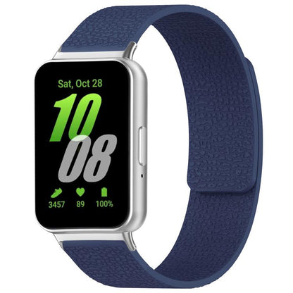 xDfind Litchi Texture Magnetic Silicone Watch Band, For Samsung Galaxy Watch Ultra/Ultra 2025, For Samsung Galaxy Watch8 / 8 Classic, For Samsung Galaxy Watch 7 / 6 / 5 / FE, For Samsung Galaxy Fit3 SM-R390