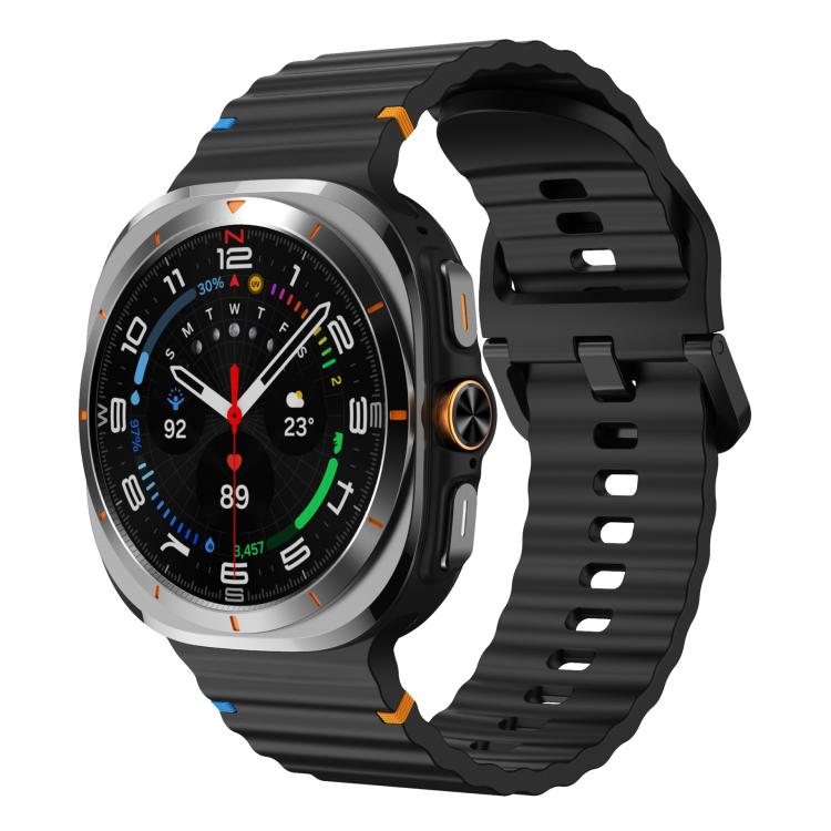 xDfind Wave Stitching Silicone Watch Band, For Samsung Galaxy Watch Ultra 47mm / Ultra 2025