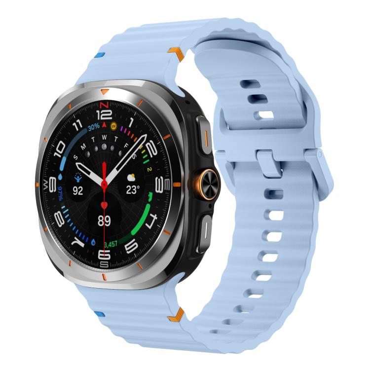 xDfind Wave Stitching Silicone Watch Band, For Samsung Galaxy Watch Ultra 47mm / Ultra 2025