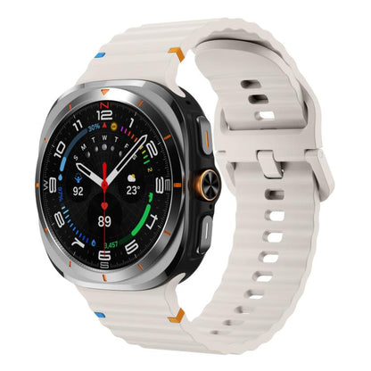 xDfind Wave Stitching Silicone Watch Band, For Samsung Galaxy Watch Ultra 47mm / Ultra 2025