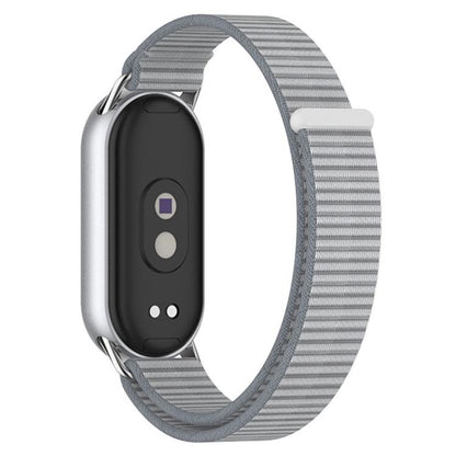 xDfind Metal Connector Nylon Braided Loop Watch Band, For Xiaomi Smart Band 10 / 9 / 8 / NFC