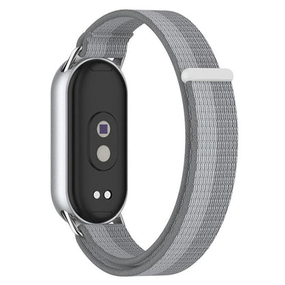 xDfind Metal Connector Nylon Braided Loop Watch Band, For Xiaomi Smart Band 10 / 9 / 8 / NFC