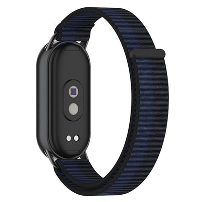xDfind Metal Connector Nylon Braided Loop Watch Band, For Xiaomi Smart Band 10 / 9 / 8 / NFC