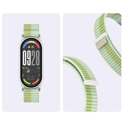xDfind Metal Connector Nylon Braided Loop Watch Band, For Xiaomi Smart Band 10 / 9 / 8 / NFC