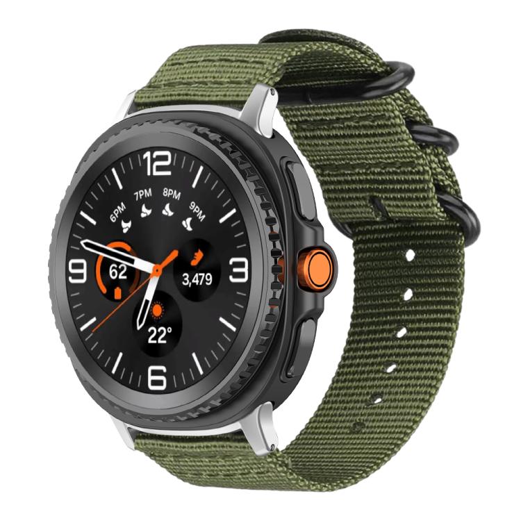 xDfind Ring Buckle Nylon Canvas Watch Band, For Samsung Galaxy Watch Ultra / Ultra 2025, For Samsung Galaxy Watch8 / 8 Classic, For Samsung Galaxy Watch 7 / 6 / 5 / FE, For Samsung Galaxy Fit3 SM-R390
