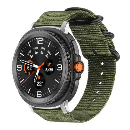 xDfind Ring Buckle Nylon Canvas Watch Band, For Samsung Galaxy Watch Ultra / Ultra 2025, For Samsung Galaxy Watch8 / 8 Classic, For Samsung Galaxy Watch 7 / 6 / 5 / FE, For Samsung Galaxy Fit3 SM-R390