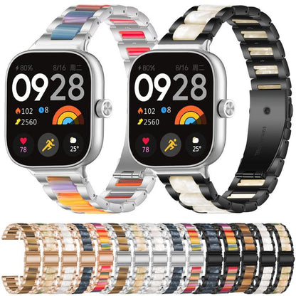 xDfind Three Beads Metal Resin Watch Band, For Redmi Watch6/5/4/Xiaomi Band 9 Pro/8 Pro, For Xiaomi Smart Band 10 / 9 / 8, For Redmi Watch 3