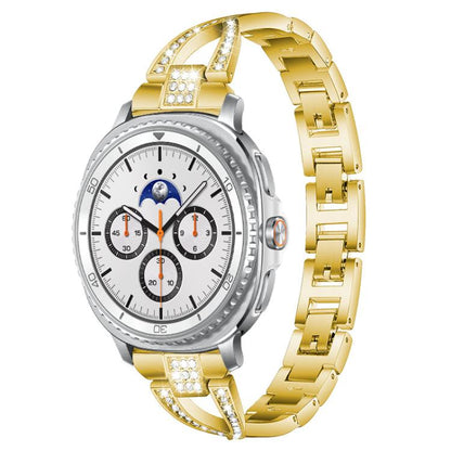 xDfind X-Shaped Single Row Diamond Metal Watch Band, For Samsung Galaxy Watch Ultra/Ultra 2025, For Samsung Galaxy Watch8 / 8 Classic, For Samsung Galaxy Watch 7 / 6 / 5 / FE