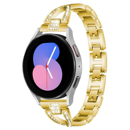 xDfind X-Shaped Single Row Diamond Metal Watch Band, For Samsung Galaxy Watch Ultra/Ultra 2025, For Samsung Galaxy Watch8 / 8 Classic, For Samsung Galaxy Watch 7 / 6 / 5 / FE