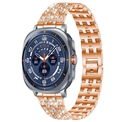 xDfind Five Beads Full Diamond Metal Watch Band, For Samsung Galaxy Watch Ultra/Ultra 2025, For Samsung Galaxy Watch8 / 8 Classic