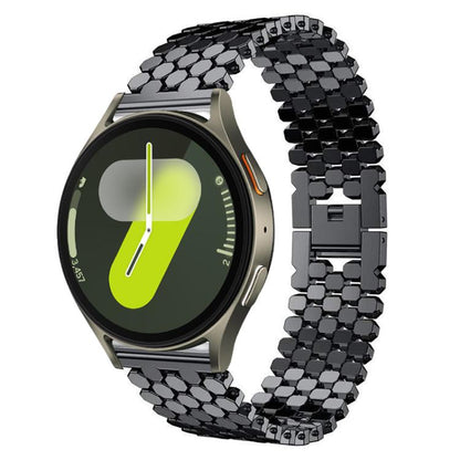 xDfind Fish Scale Texture Metal Watch Band, For Samsung Galaxy Watch Ultra/Ultra 2025, For Samsung Galaxy Watch8 / 8 Classic, For Samsung Galaxy Watch7 / FE / 6 / 5 / 4, For Samsung Galaxy Fit3