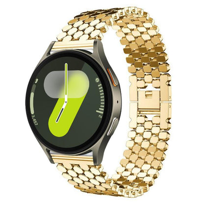 xDfind Fish Scale Texture Metal Watch Band, For Samsung Galaxy Watch Ultra/Ultra 2025, For Samsung Galaxy Watch8 / 8 Classic, For Samsung Galaxy Watch7 / FE / 6 / 5 / 4, For Samsung Galaxy Fit3