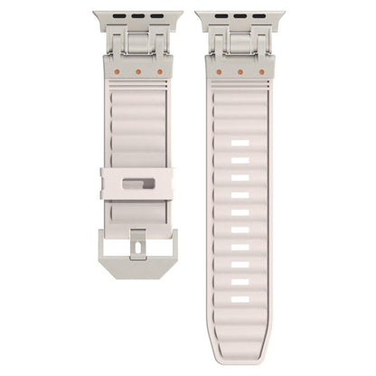 Mecha Stripe Texture Silicone Watch Band, For Apple Watch 46mm / 49mm / 45mm / 44mm
