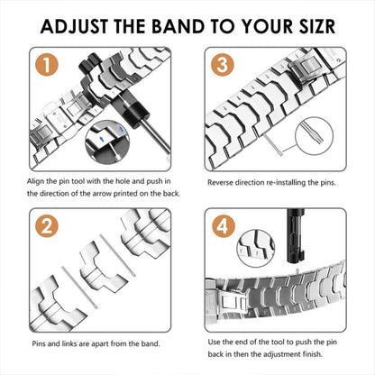 xDfind Butterfly Buckle Stainless Steel Watch Band, For Apple Watch 42 / 44 / 45 / 46 / 49mm, For Apple Watch 38 / 40 / 41 / S10 42mm