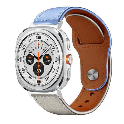 xDfind Rivet Buckle Genuine Leather Watch Band, For Samsung Galaxy Watch Ultra / Ultra 2025, For Samsung Galaxy Watch8 / 8 Classic