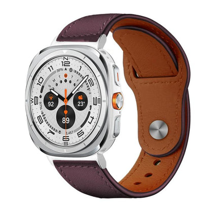xDfind Rivet Buckle Genuine Leather Watch Band, For Samsung Galaxy Watch Ultra / Ultra 2025, For Samsung Galaxy Watch8 / 8 Classic