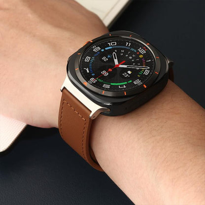 xDfind Rivet Buckle Genuine Leather Watch Band, For Samsung Galaxy Watch Ultra / Ultra 2025, For Samsung Galaxy Watch8 / 8 Classic