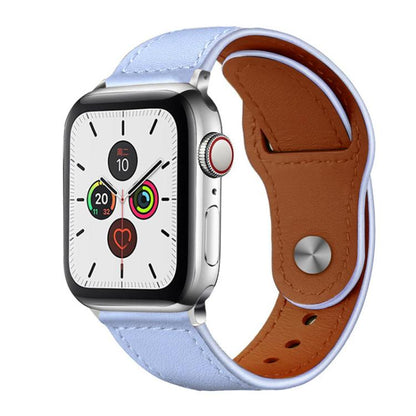 xDfind Rivet Buckle Genuine Leather Watch Band, For Apple Watch 42 / 44 / 45 / 46 / 49mm, For Apple Watch 38 / 40 / 41 / S10 42mm