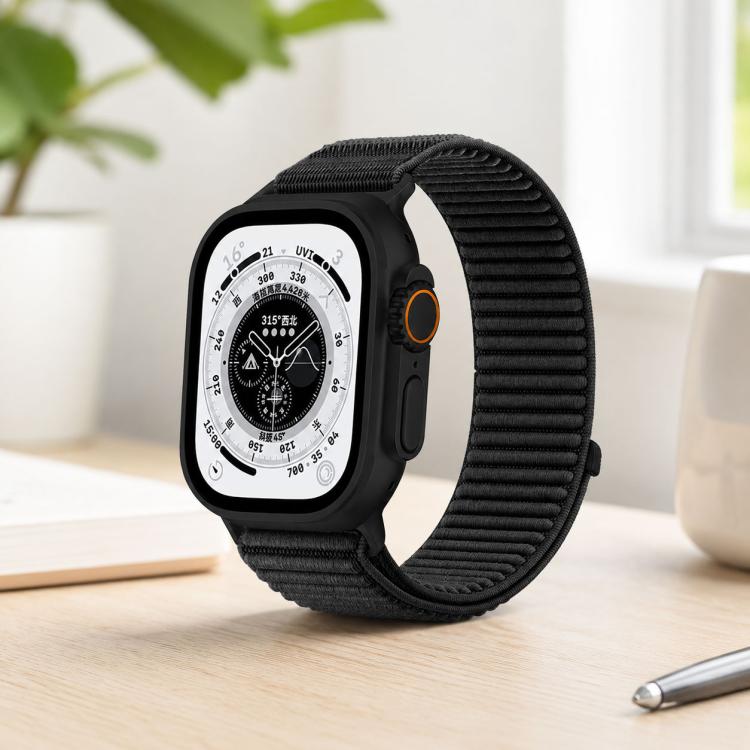 xDfind Woven Nylon Hook And Loop Fastener Watch Band, For Apple Watch 42 / 44 / 45 / 46 / 49mm, For Apple Watch 38 / 40 / 41 / S10 42mm