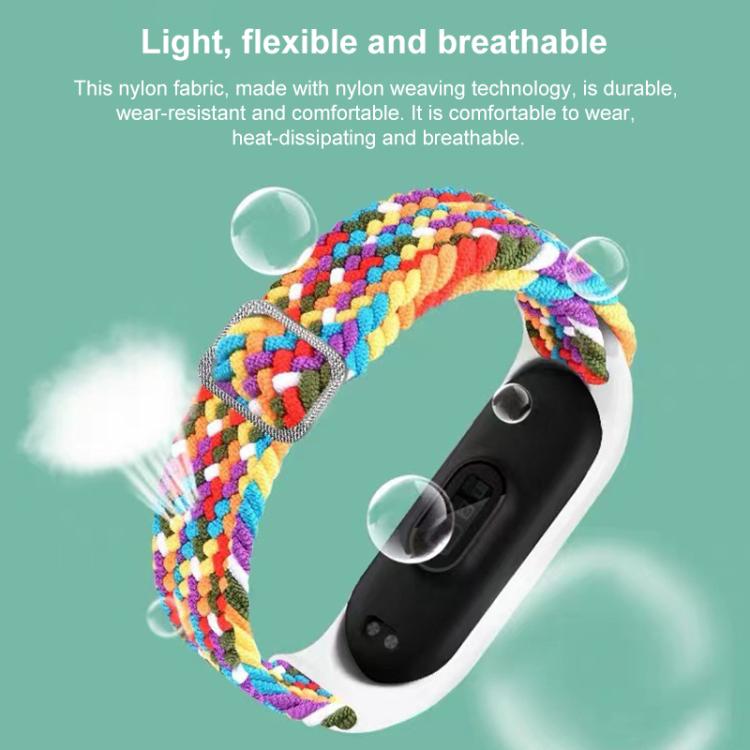 xDfind Adjustable Elastic Nylon Braided Watch Band, For Xiaomi Smart Band 10 / 9 / 8