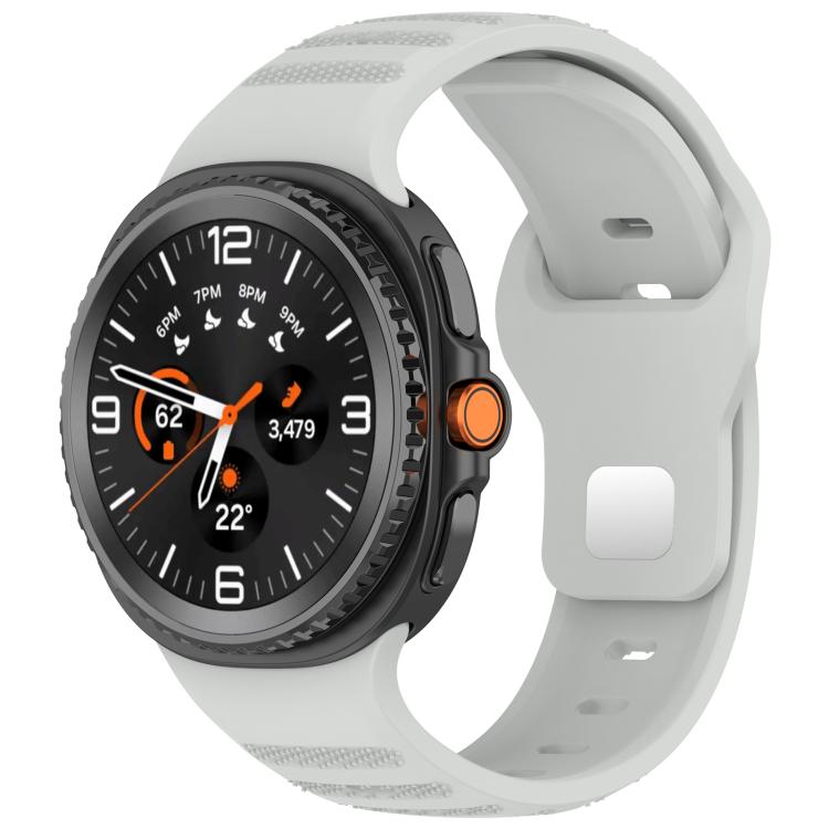 xDfind Round Dots Silver Stud Buckle Silicone Watch Band, For Samsung Galaxy Watch Ultra/Ultra 2025, For Samsung Galaxy Watch8 / 8 Classic