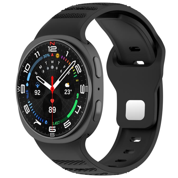 xDfind Round Dots Silver Stud Buckle Silicone Watch Band, For Samsung Galaxy Watch Ultra/Ultra 2025, For Samsung Galaxy Watch8 / 8 Classic