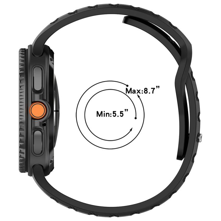 xDfind Round Dots Silver Stud Buckle Silicone Watch Band, For Samsung Galaxy Watch Ultra/Ultra 2025, For Samsung Galaxy Watch8 / 8 Classic
