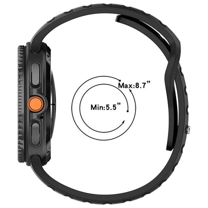 xDfind Round Dots Silver Stud Buckle Silicone Watch Band, For Samsung Galaxy Watch Ultra/Ultra 2025, For Samsung Galaxy Watch8 / 8 Classic