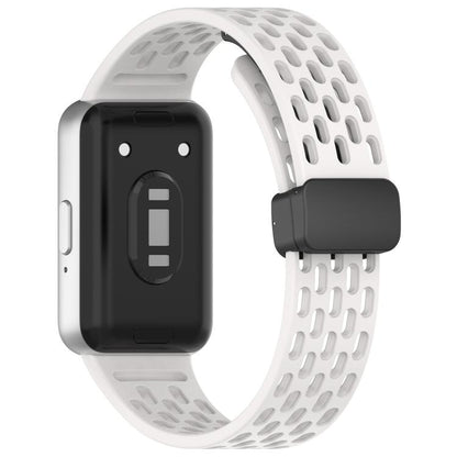 xDfind Hole Style Magnetic Black Buckle Silicone Watch Band, For Galaxy Fit3