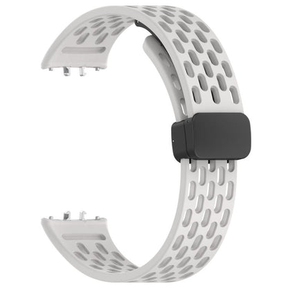 xDfind Hole Style Magnetic Black Buckle Silicone Watch Band, For Galaxy Fit3